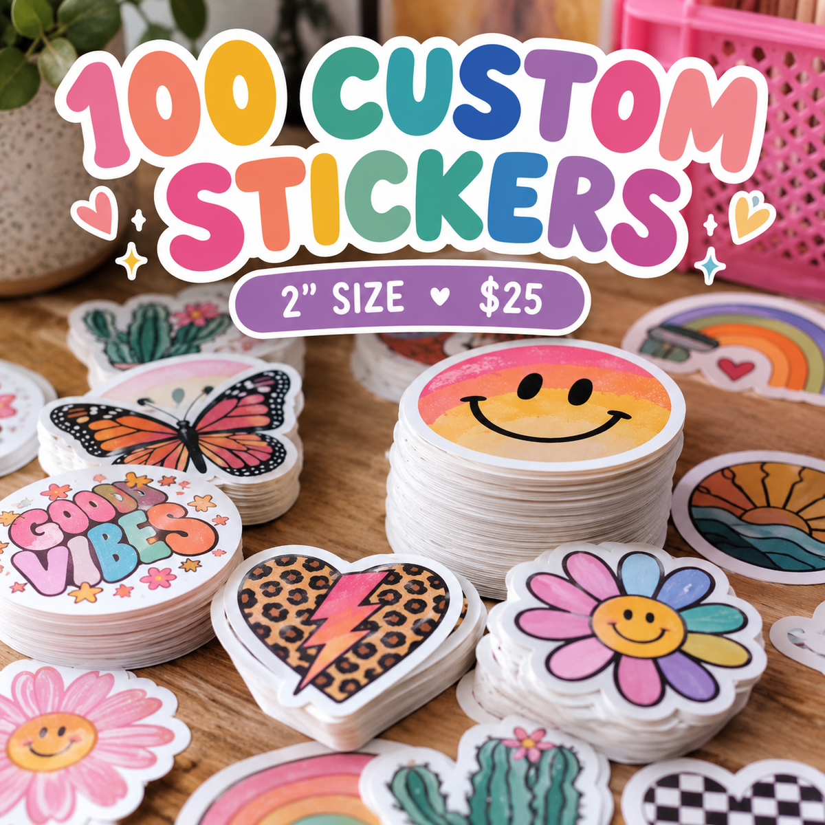 100 Custom Stickers | 2 Inch